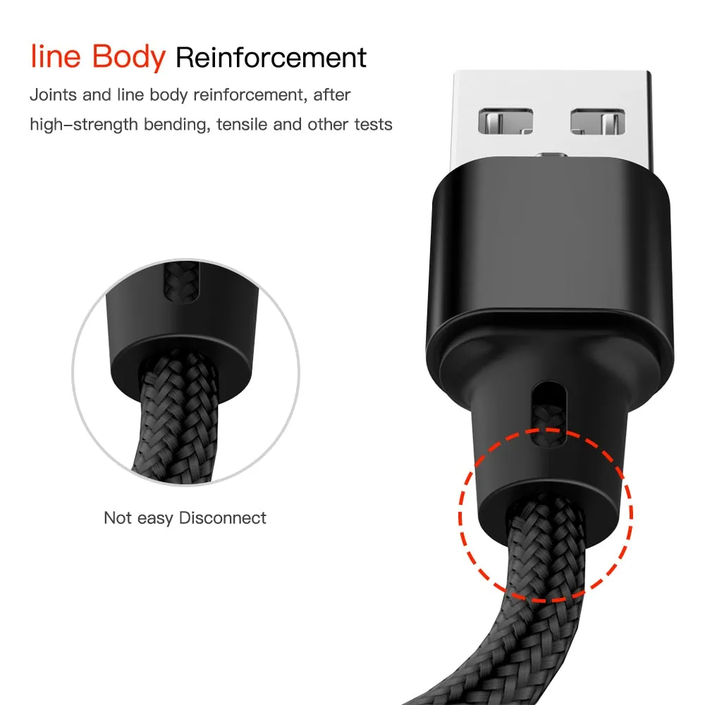 3 in 1 Fast Charging USB Cable for all Mobile Phones