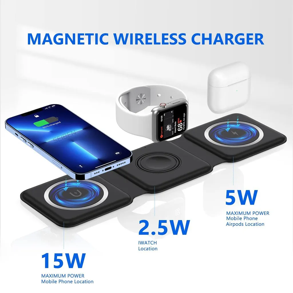 3-in-1 Foldable MagSafe Wireless Charger