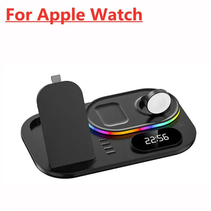 4 in 1 Wireless Charger Stand Light For iPhone 14 13 12 11 X Apple Watch Airpods Samsung Galaxy Watch Fast Charging Dock Station