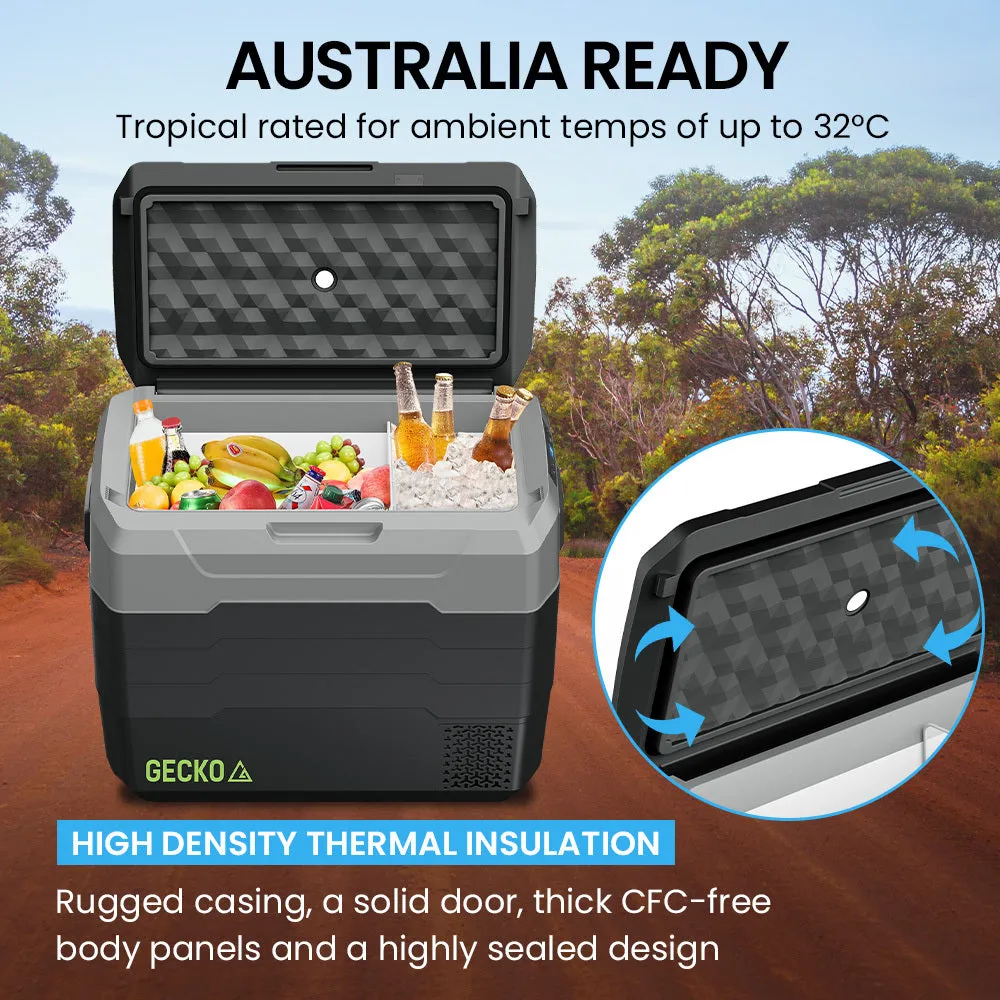 50L Rugged Portable Fridge Freezer, Digital Display - Gecko