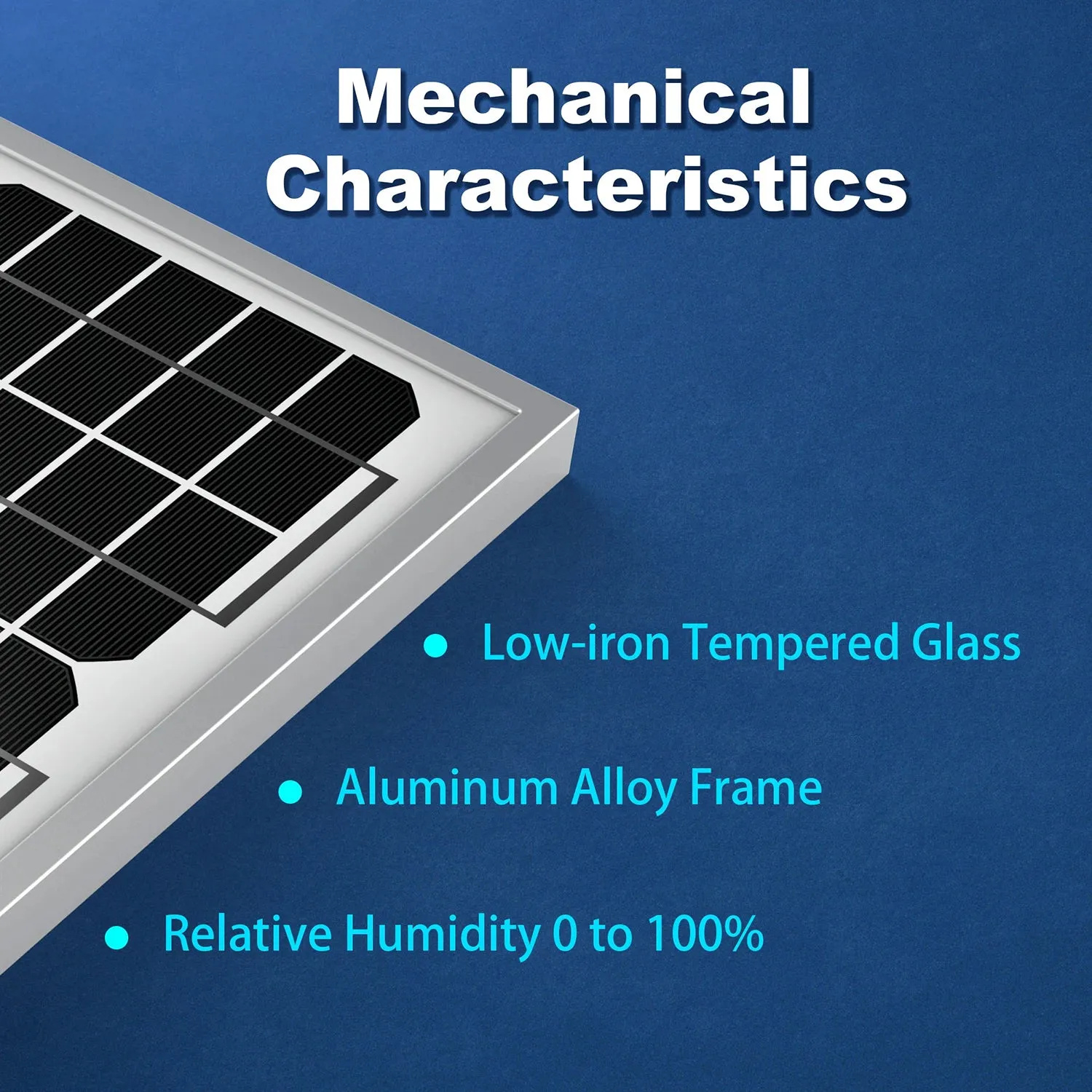 ACOPower 10W Monocrystalline Solar Panel for 12V Battery Charging