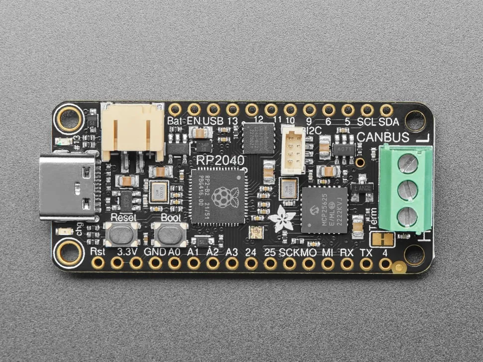 Adafruit RP2040 CAN Bus Feather with MCP2515 CAN Controller