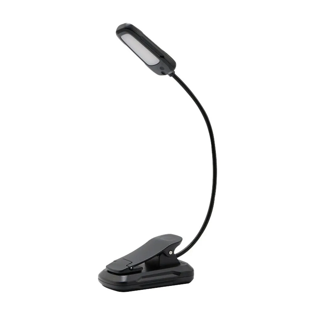 Adjustable USB LED Clip Book Light, 9 Modes, Eye Protection