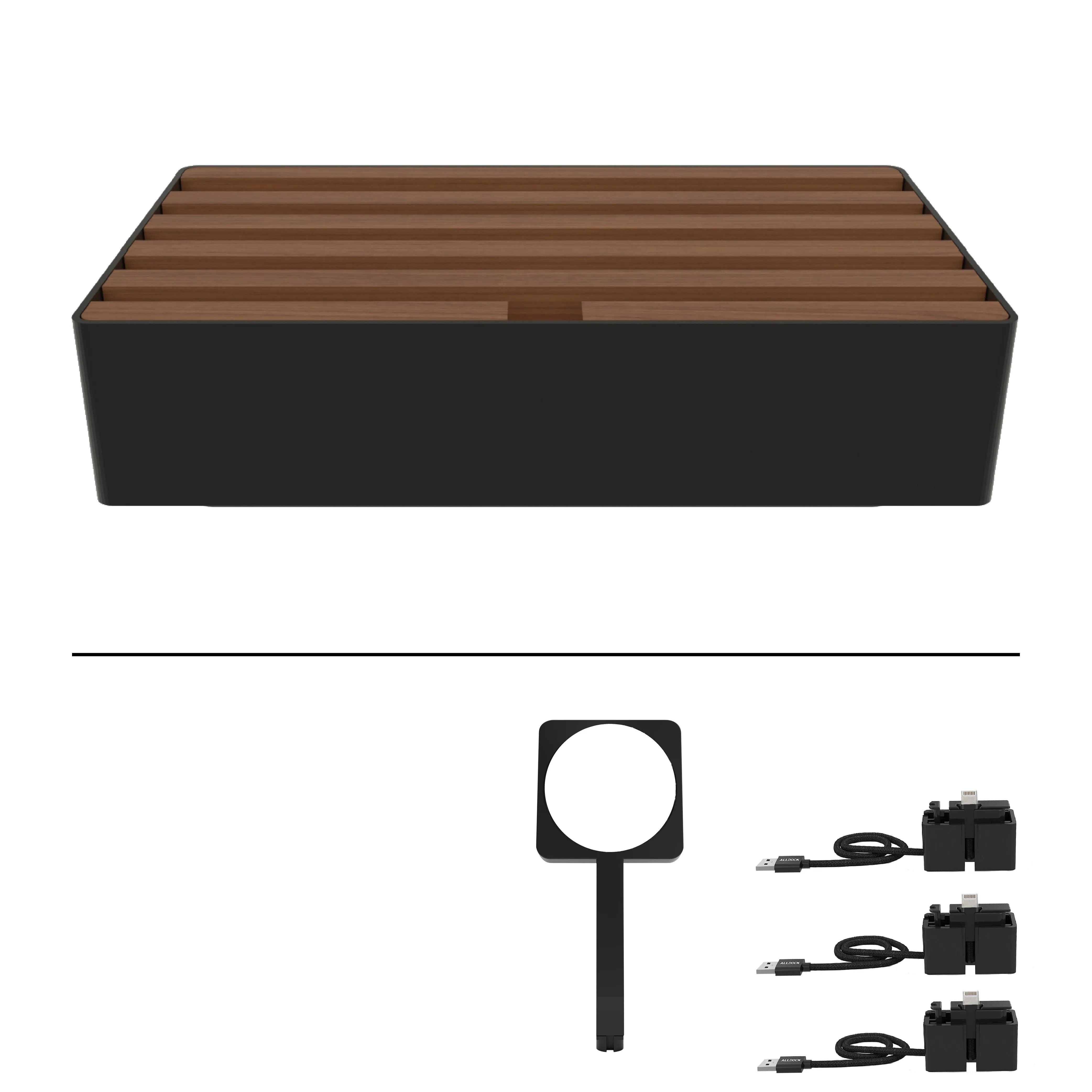 ALLDOCK Black and Walnut FAMILY MagSafe Package