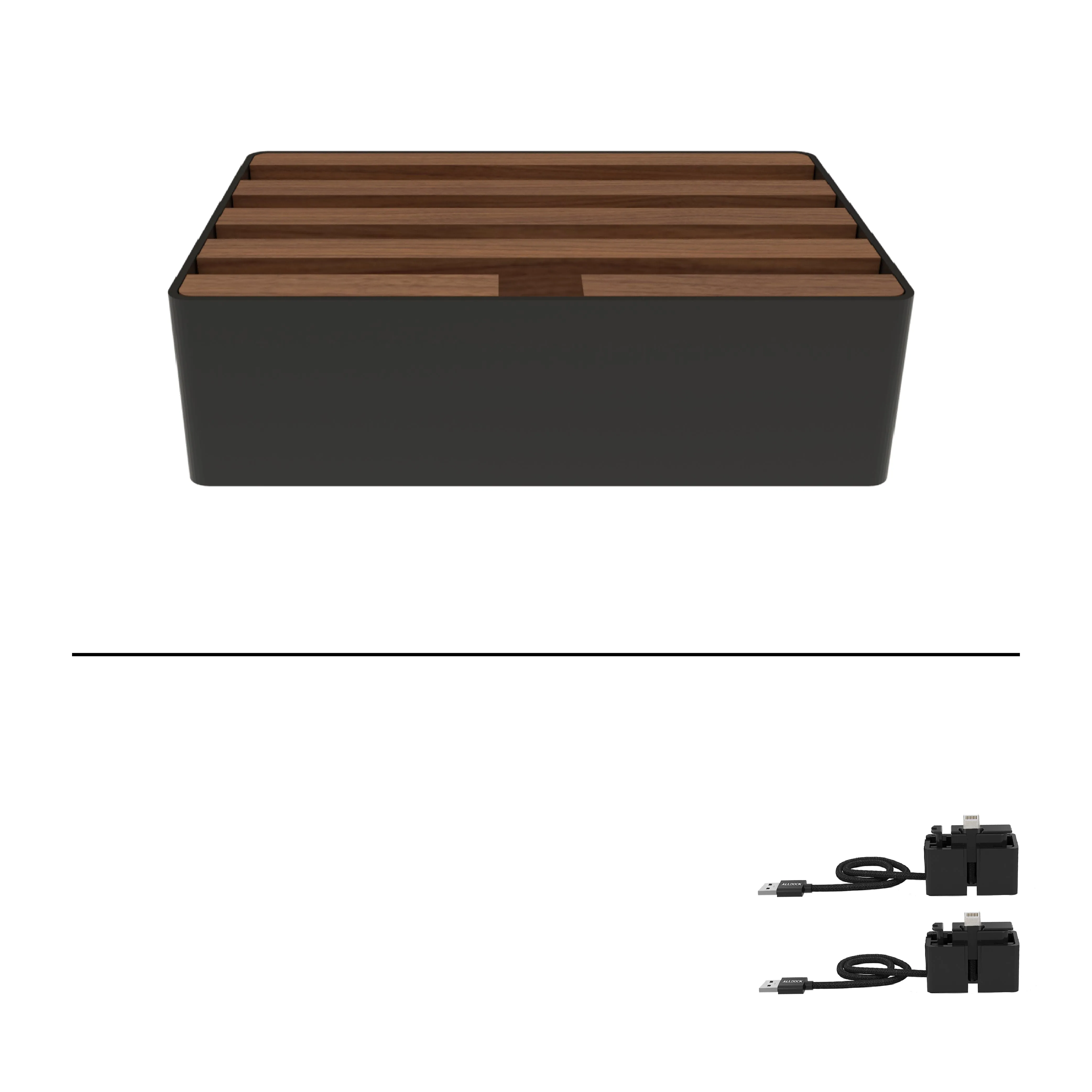 ALLDOCK Black and Walnut MagSafe Package