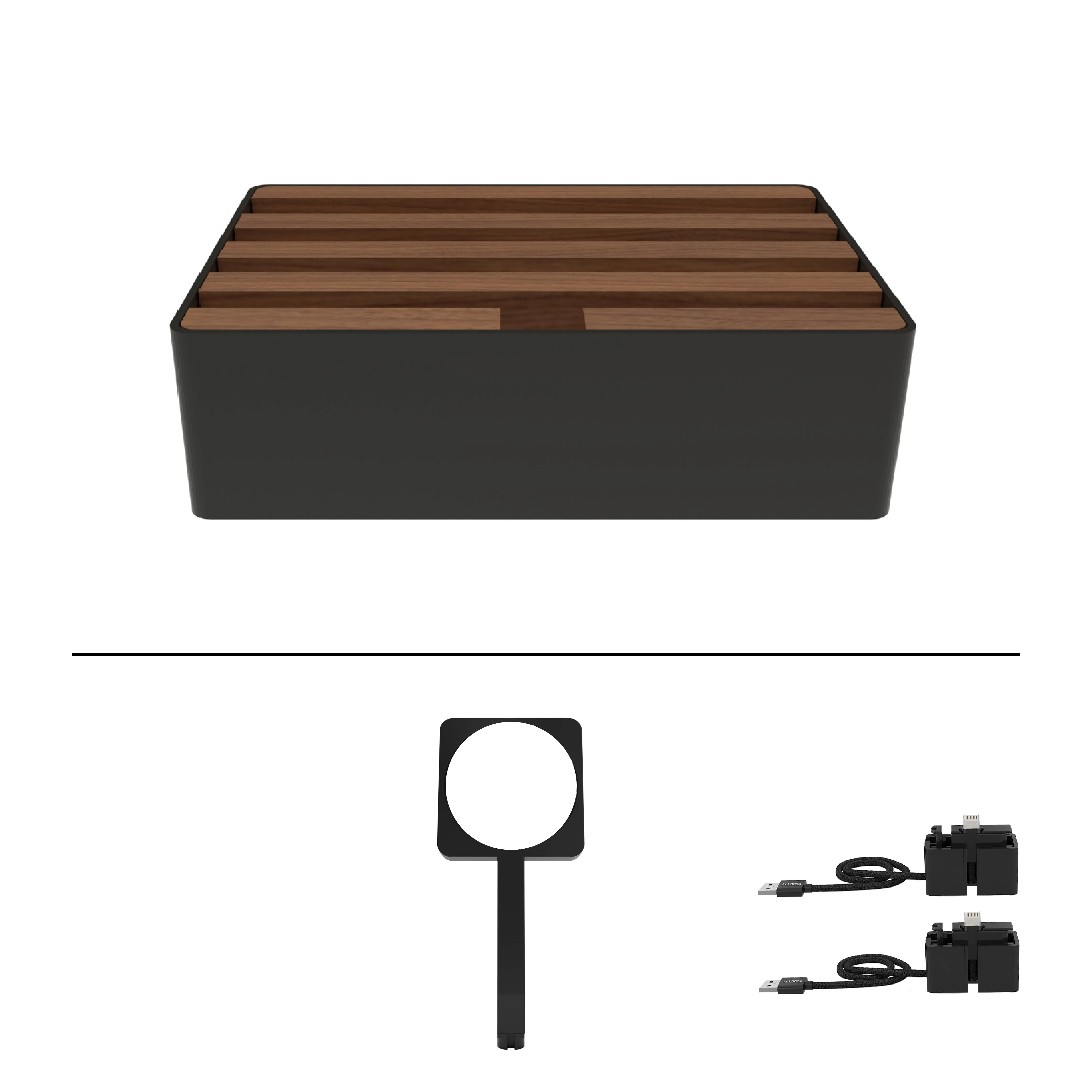 ALLDOCK Black and Walnut MagSafe Package