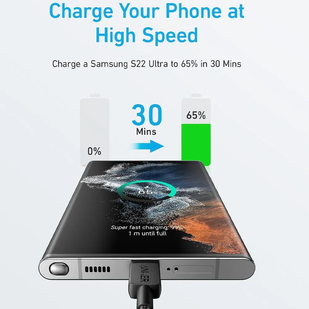 Anker 322 A81B5H11 Type-C To Lightning Cable 60W Fast Charging 0.9m