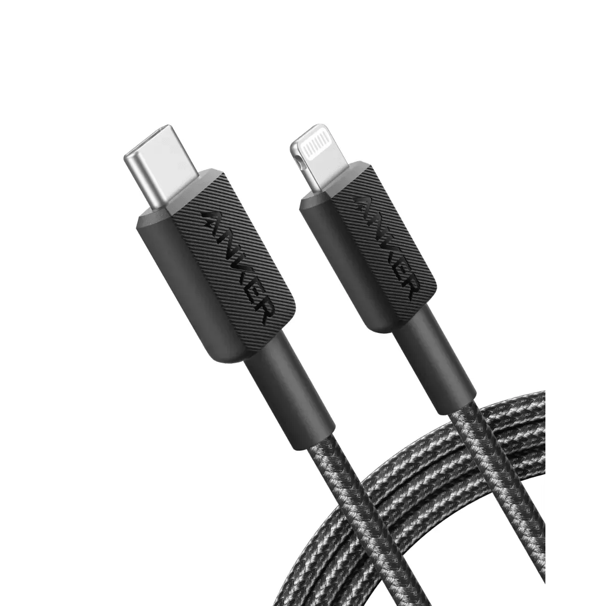 Anker 322 USB-C to Lightning Cable (3ft Braided) - Black