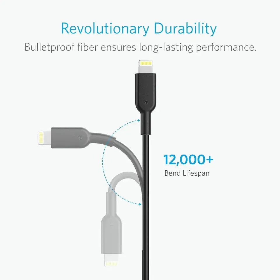 Anker PowerLine II USB A to Lightning Cable 3ft/0.9m | 6ft/1.8m