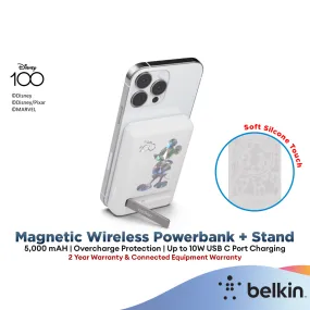 Belkin BoostCharge Magnetic Wireless Power Bank 5K Stand DIsney Wireless Powerbank D100 Mickey BPD004qcSL-DY