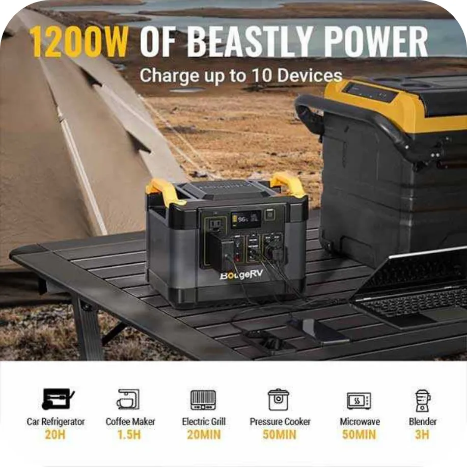 BougeRV NCM 1100Wh Portable Power Station | ISE120M