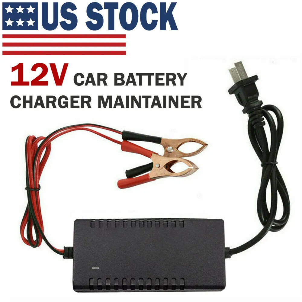 Car Battery Charger Maintainer Auto 12V Trickle RV For Truck Motorcycle ATV US