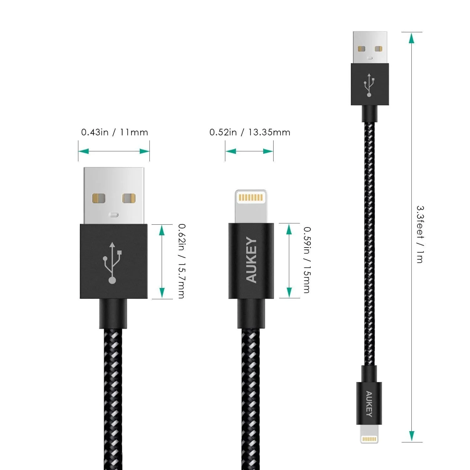 CB-D16 Ultra Durable Nylon MFi Apple Lightning Cable 1.2meter