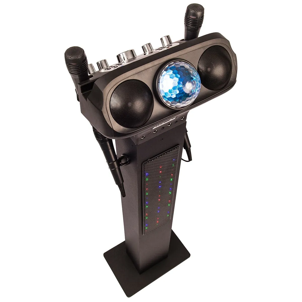 Easy Karaoke Smart Bluetooth® Karaoke System   4 Wired Microphones