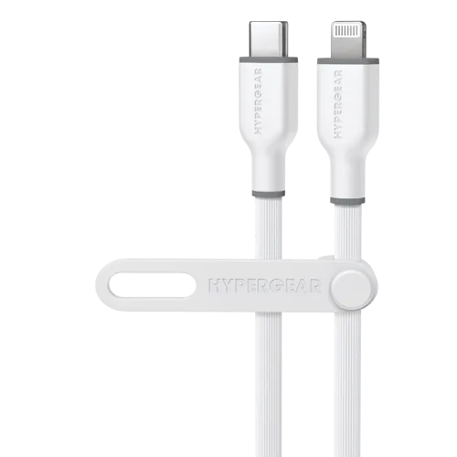 Flexi Pro USB-C to Lightning Soft-Touch Silicone Fast Charge Cable | 4ft | White