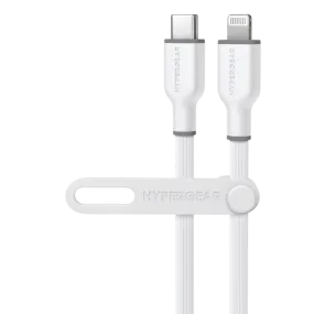 Flexi Pro USB-C to Lightning Soft-Touch Silicone Fast Charge Cable | 4ft | White