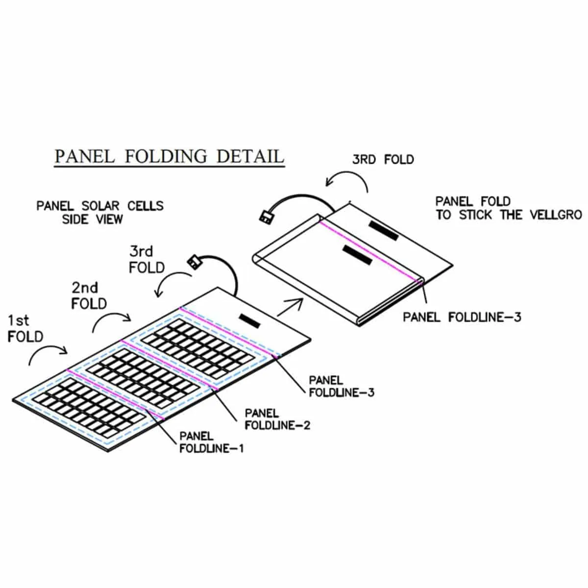 Foldable Solar Panel - 3 Folds with Stand - 12V 170W