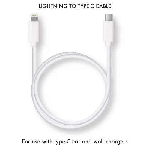 iHip 3ft PVC Lightning to Type-C Charging Cable