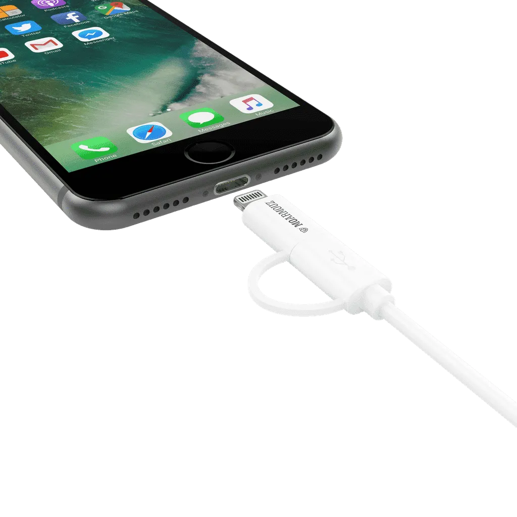 Lightning & micro USB Sync n Charge MFi Certified 2 in 1 Cable