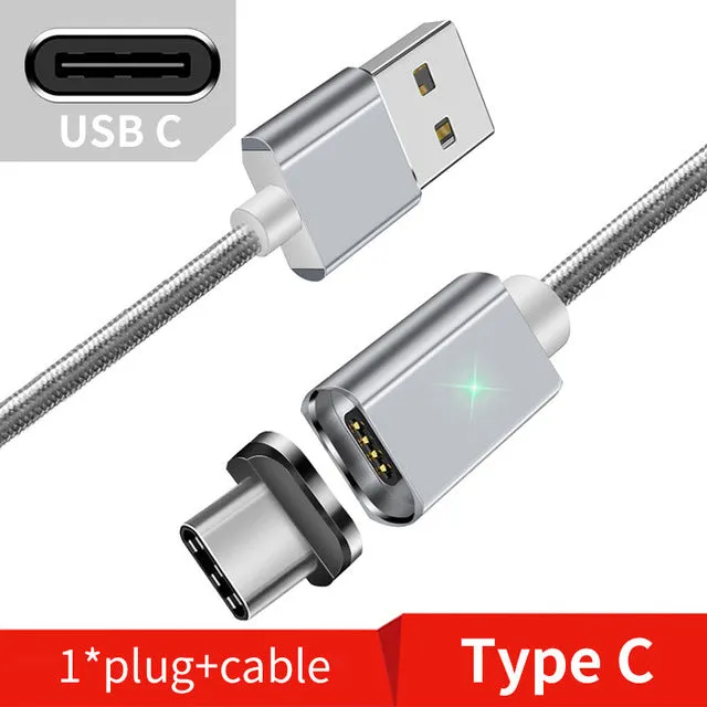 Magnetic Micro USB Cable For iPhone Samsung Type-c Charging Charge Magnet Charger Adapter USB Type C Mobile Phone Cables