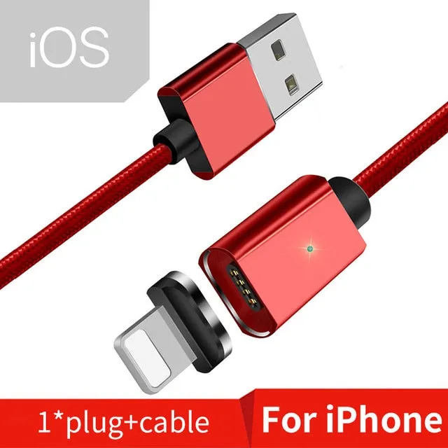 Magnetic Micro USB Cable For iPhone Samsung Type-c Charging Charge Magnet Charger Adapter USB Type C Mobile Phone Cables