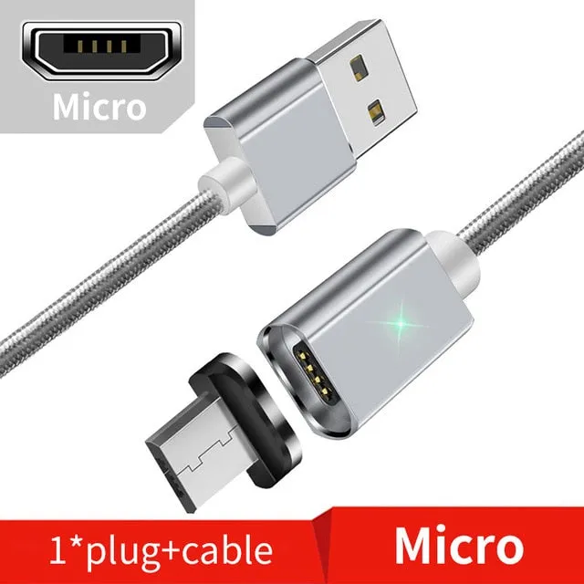 Magnetic Micro USB Cable For iPhone Samsung Type-c Charging Charge Magnet Charger Adapter USB Type C Mobile Phone Cables