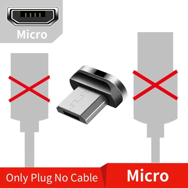 Magnetic Micro USB Cable For iPhone Samsung Type-c Charging Charge Magnet Charger Adapter USB Type C Mobile Phone Cables