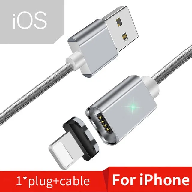 Magnetic Micro USB Cable For iPhone Samsung Type-c Charging Charge Magnet Charger Adapter