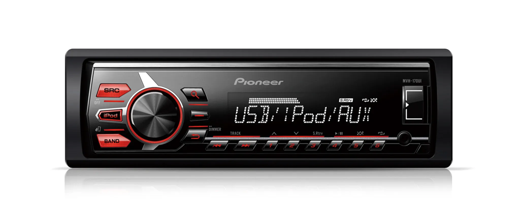 Magnetola automobiliui Pioneer MVH-170UI, USB, AUX