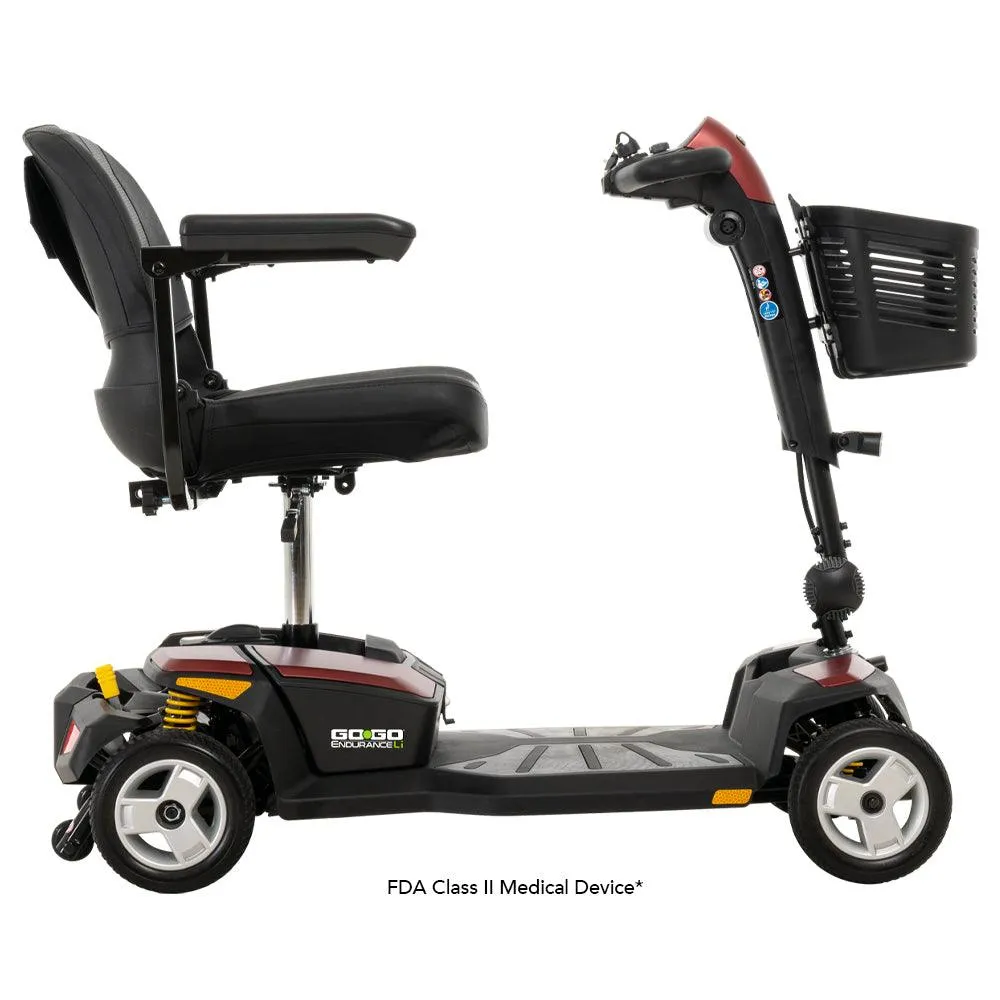 New Pride Mobility Go-Go Endurance Li 4-Wheel Mobility Scooter | Lithium Ion Battery