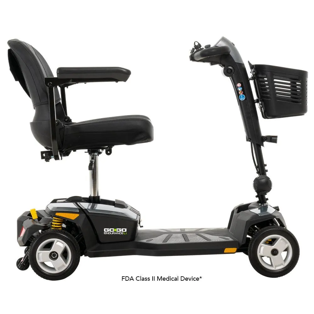 New Pride Mobility Go-Go Endurance Li 4-Wheel Mobility Scooter | Lithium Ion Battery