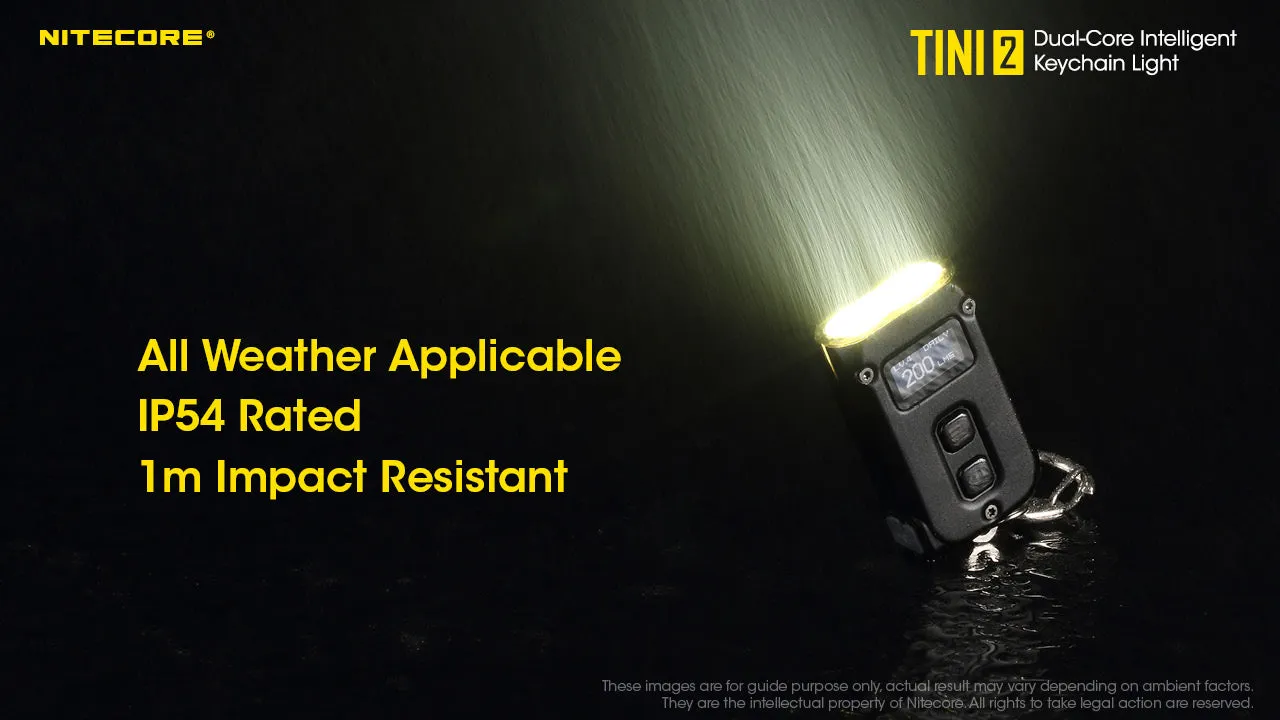 Nitecore TINI 2 Dual Core Intelligent Keychain Light with OLED Display