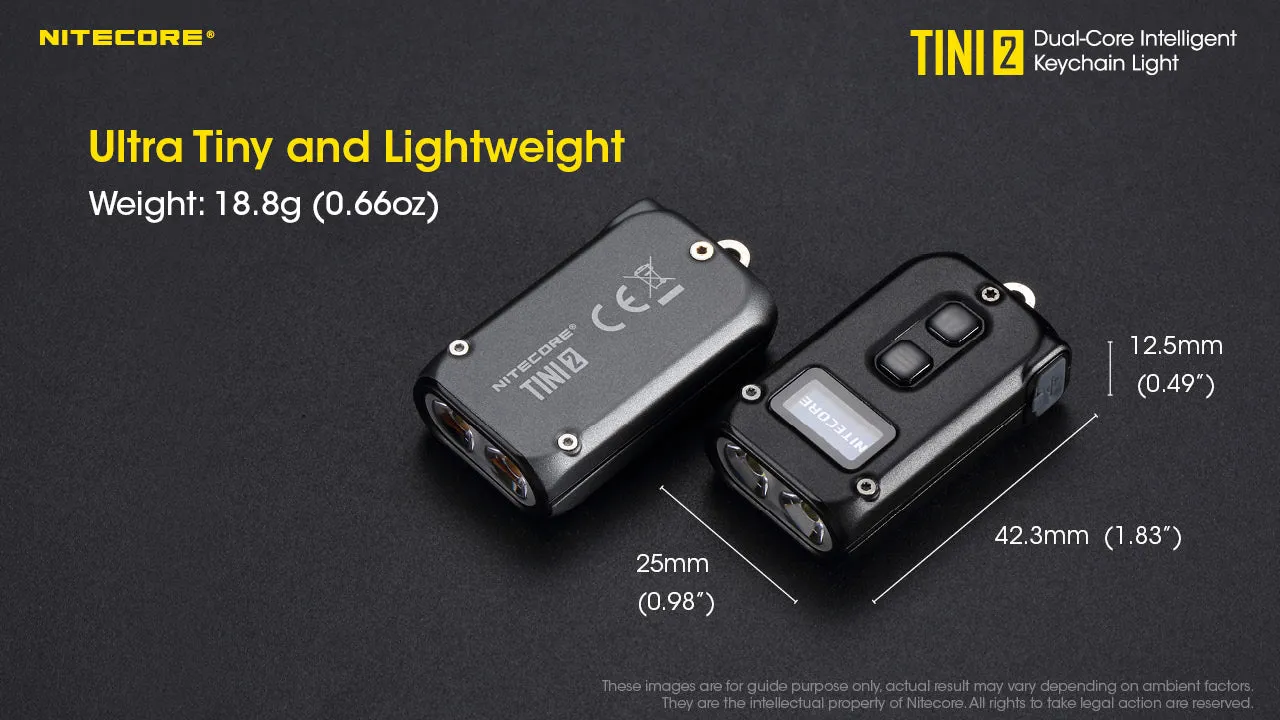 Nitecore TINI 2 Dual Core Intelligent Keychain Light with OLED Display