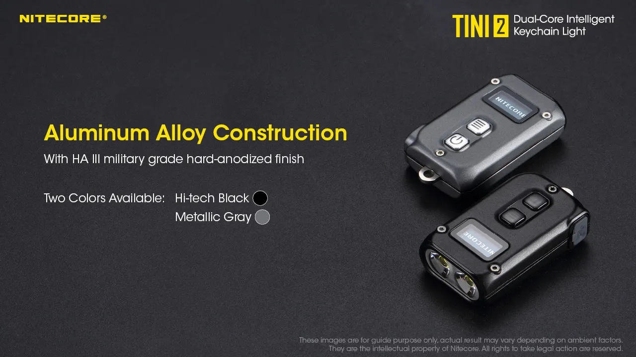 Nitecore TINI 2 Dual Core Intelligent Keychain Light with OLED Display