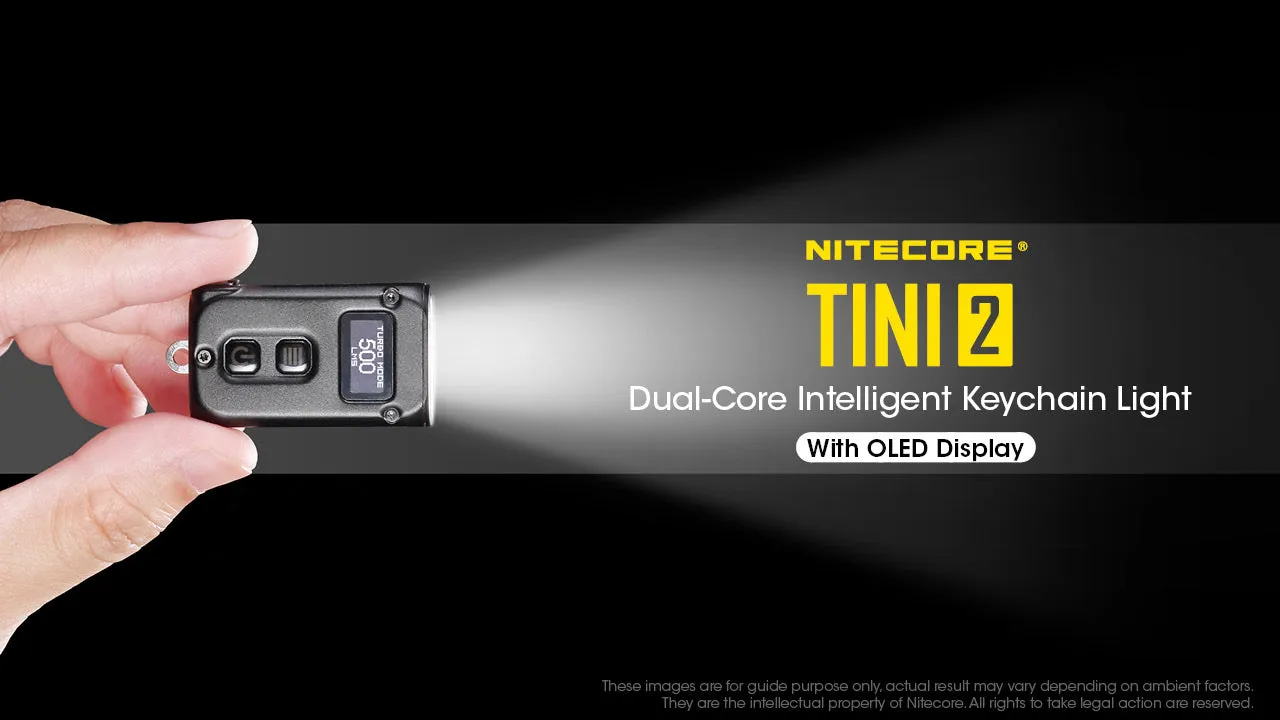 Nitecore TINI 2 Dual Core Intelligent Keychain Light with OLED Display