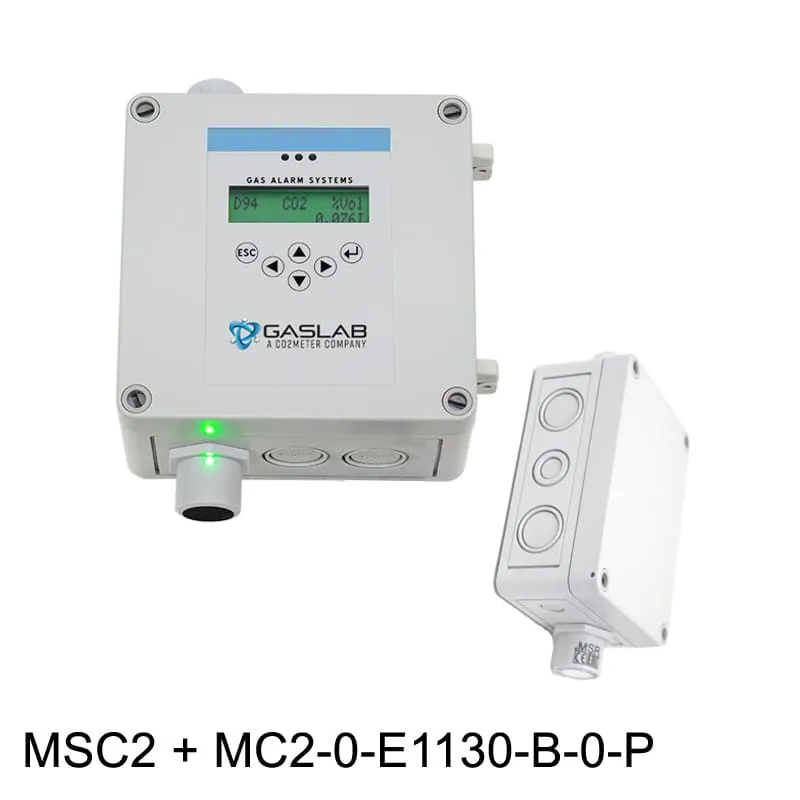 Nitrogen Dioxide (NO2) Fixed Gas Detector w/ Remote Sensor (0-20ppm)