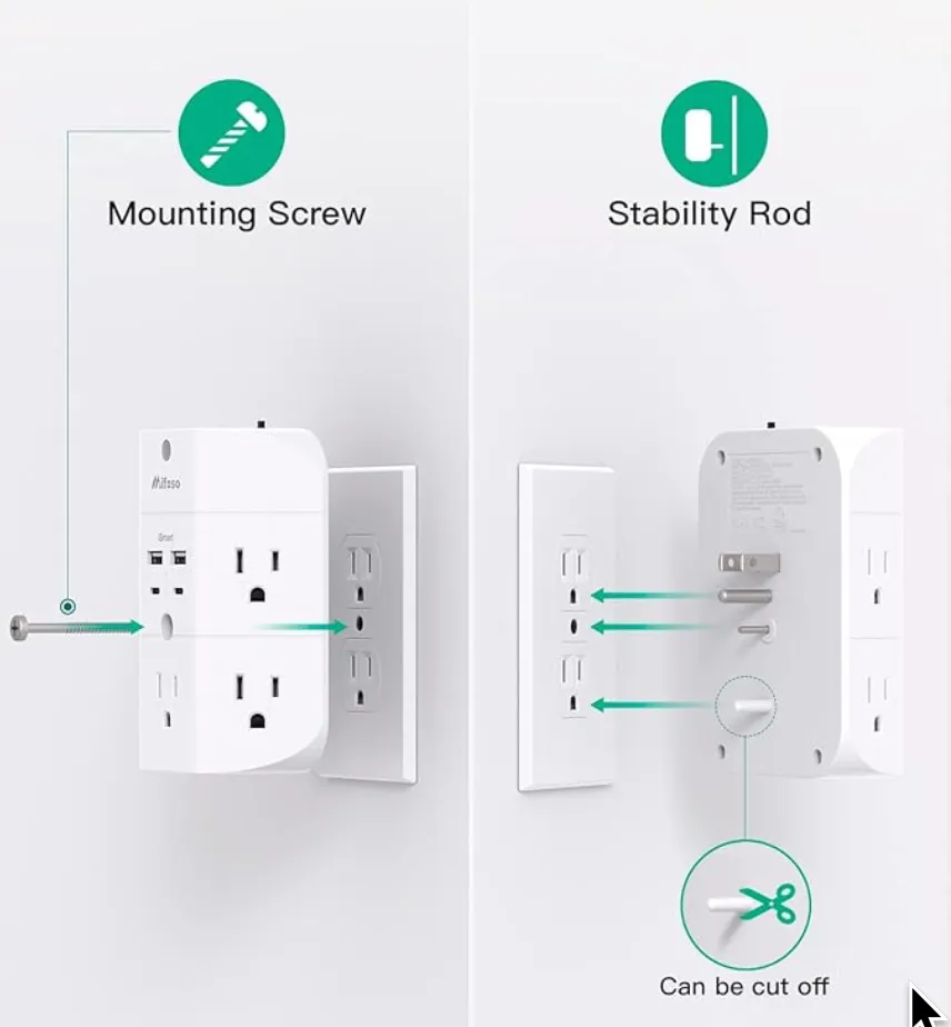 No-EMF Charging Station  The  USB  and USB-C Charger and Power Strip