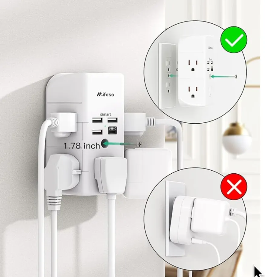 No-EMF Charging Station  The  USB  and USB-C Charger and Power Strip