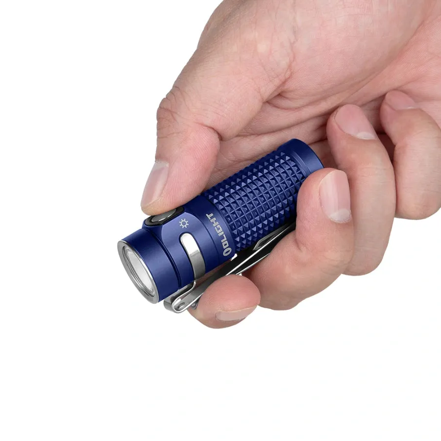 OLIGHT BATON4KITRGBU Baton 4 Powerful EDC Flashlight 1300 Lumens - Regal Blue - Premium (With Charging Case)