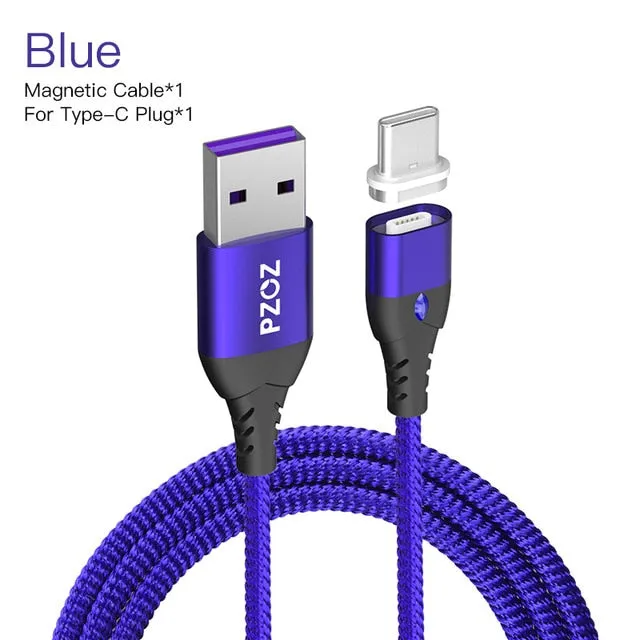 PZOZ 5A Magnetic Cable Micro usb Type C Super Fast Charging Phone Microusb Type-C Magnet Charger usb c For iphone huawei xiaomi