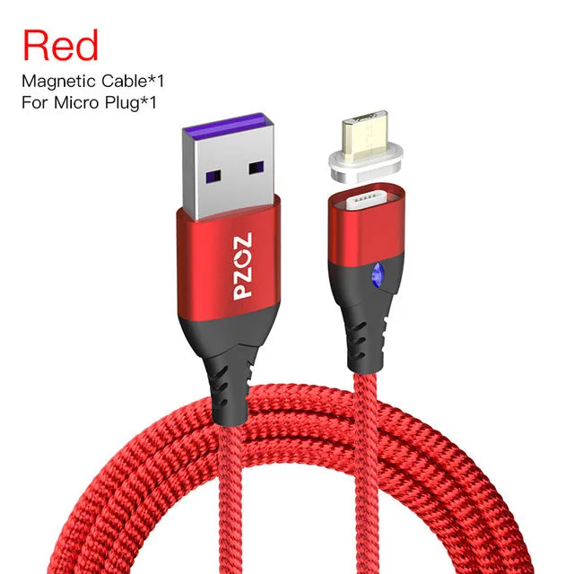 PZOZ 5A Magnetic Cable Micro usb Type C Super Fast Charging Phone Microusb Type-C Magnet Charger usb c For iphone huawei xiaomi