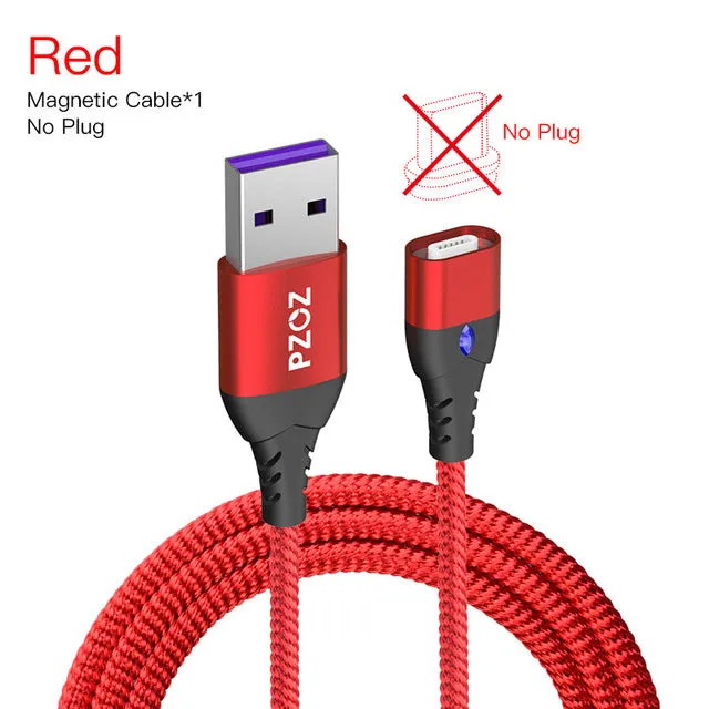 PZOZ 5A Magnetic Cable Micro usb Type C Super Fast Charging Phone Microusb Type-C Magnet Charger usb c For iphone huawei xiaomi