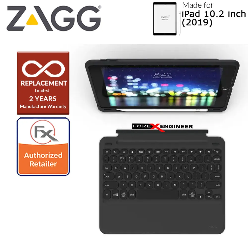 [RACKV2_CLEARANCE] Zagg Keyboard Slim Book Go for iPad 10.2 inch ( 7th - 8th - 9th Gen ) ( 2019 -2021 )  - Ultra Slim Keyboard and Detachable Case ( Barcode : 840056114333 )