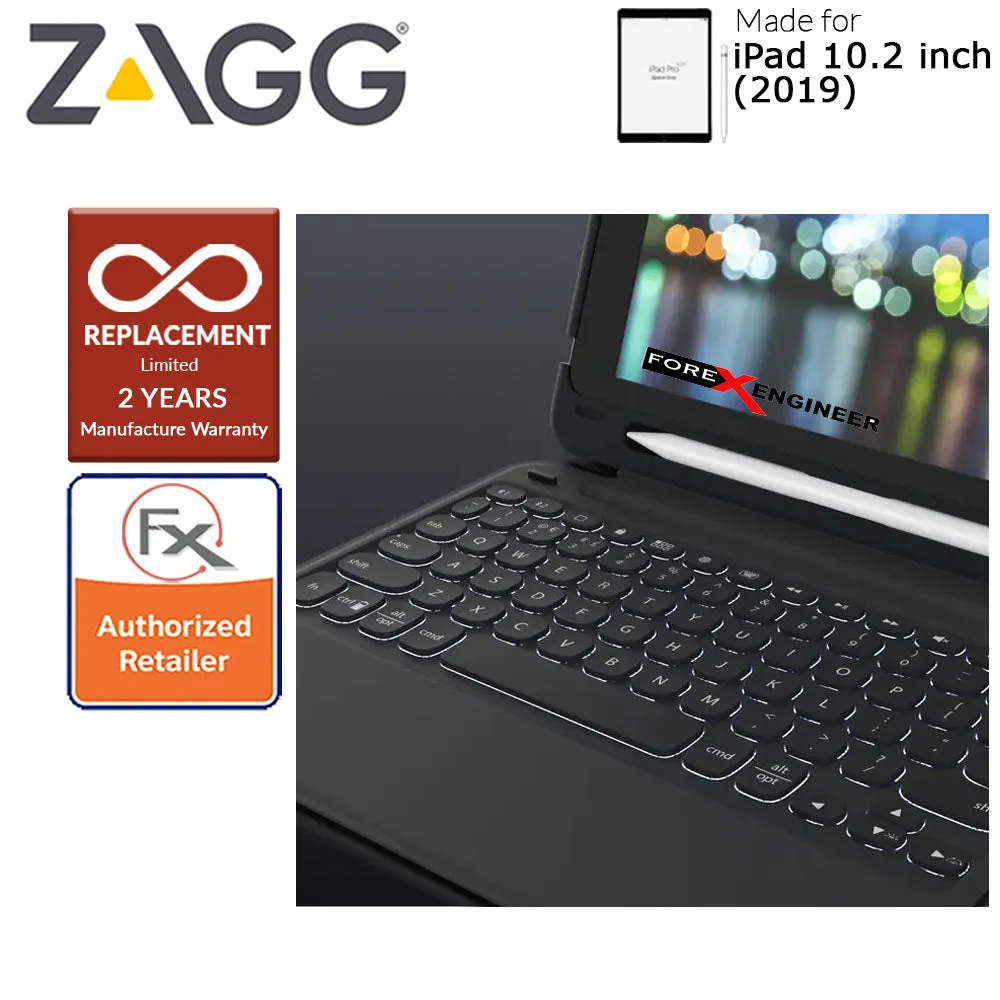 [RACKV2_CLEARANCE] Zagg Keyboard Slim Book Go for iPad 10.2 inch ( 7th - 8th - 9th Gen ) ( 2019 -2021 )  - Ultra Slim Keyboard and Detachable Case ( Barcode : 840056114333 )