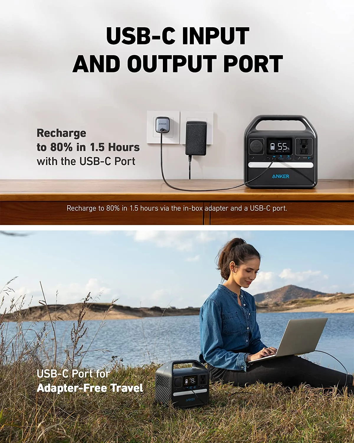 REFURB Anker 521 Portable Power Station (PowerHouse 256Wh)