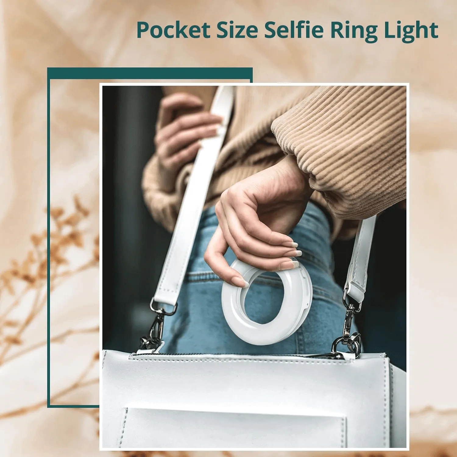 Selfie Ring Light for Phone with 3 Light Temperatures