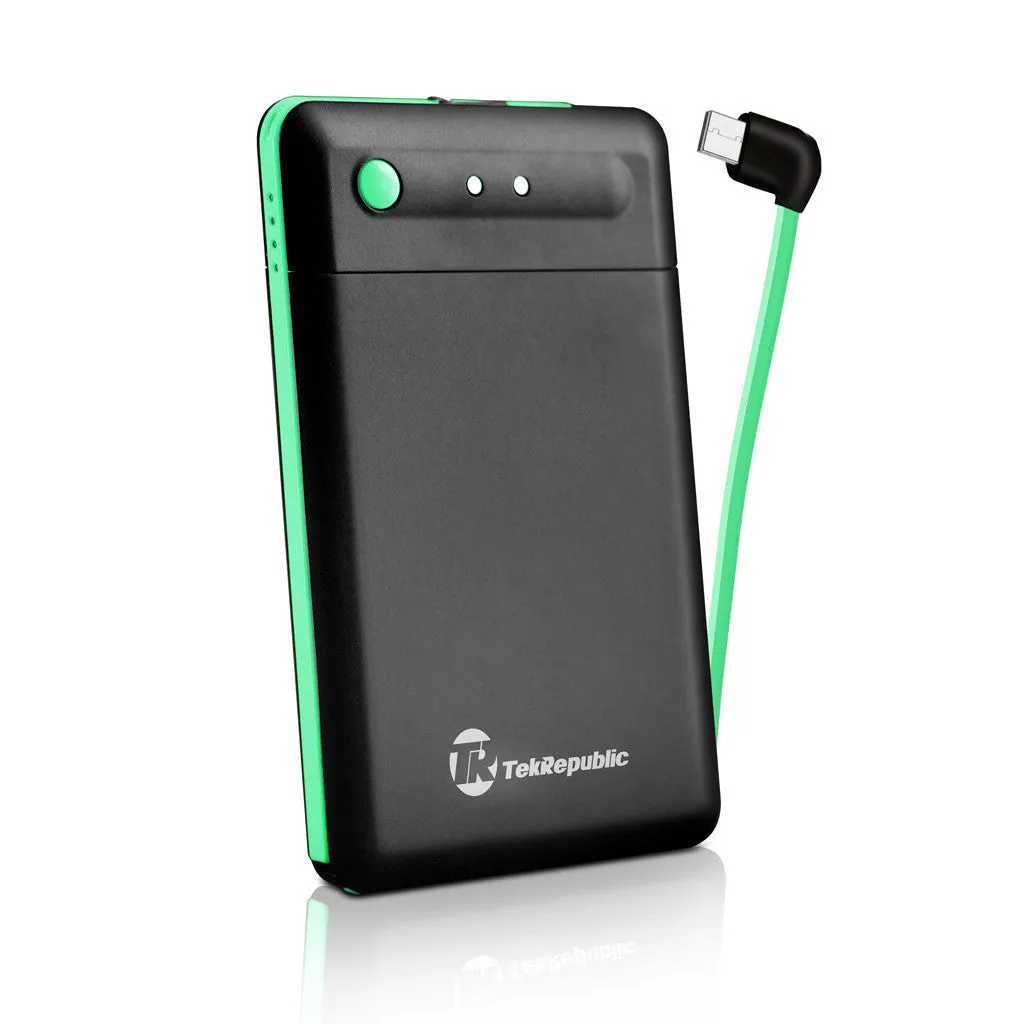 Tek Republic TPS-2500AN Power Bank Slim for Samsung Galaxy, Note, Nexus, LG, HTC, Moto, Nokia Lumia