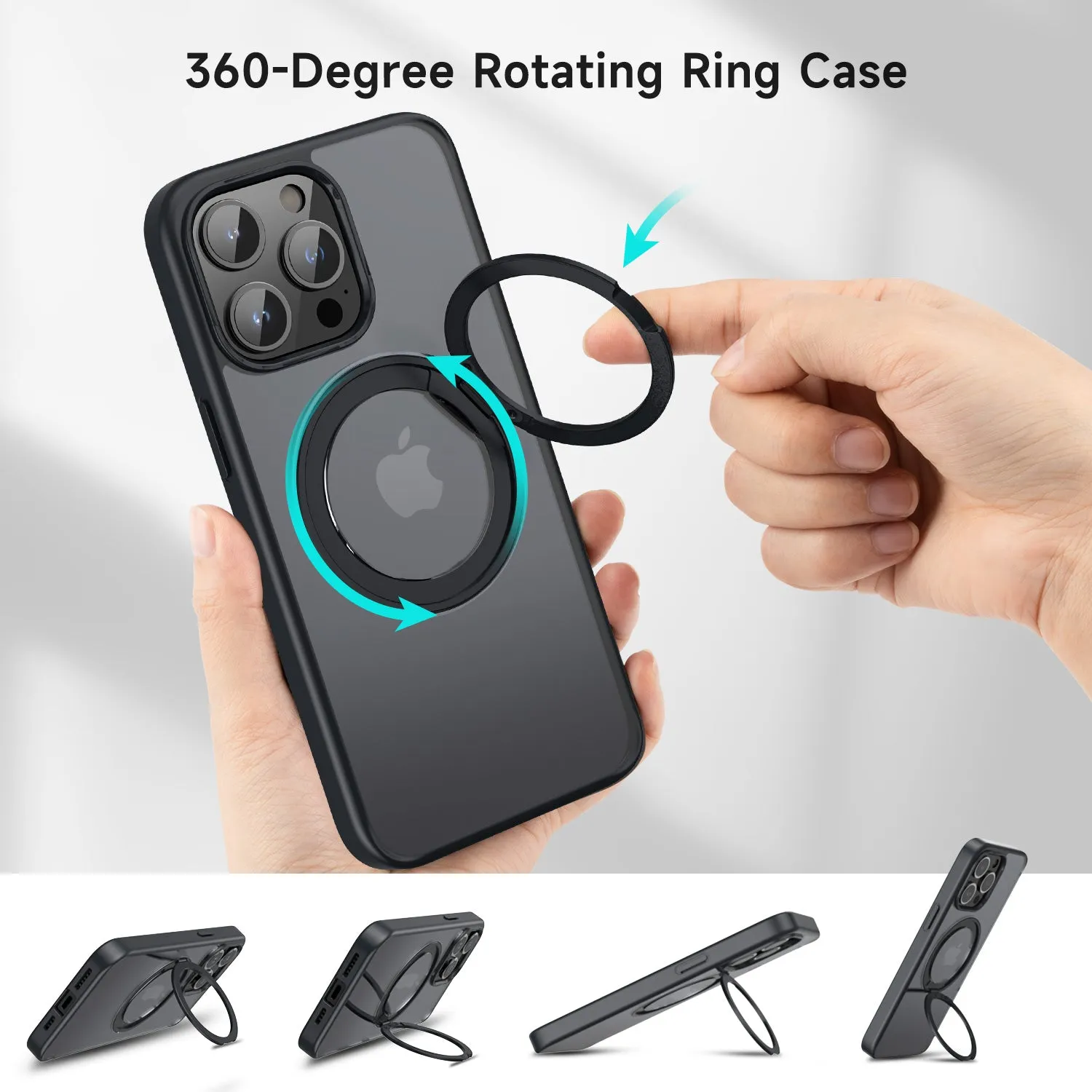 Tough On iPhone 15 Pro Case 360° Rotate Stand With MagSafe