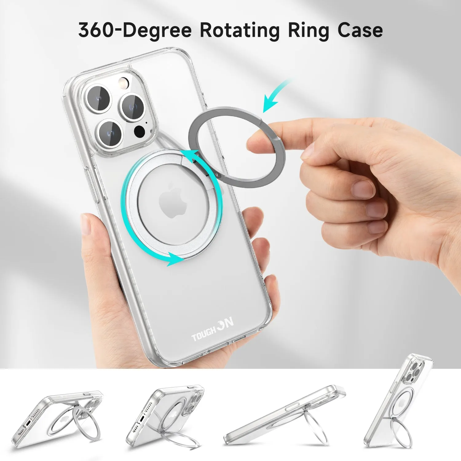 Tough On iPhone 15 Pro Case 360° Rotate Stand With MagSafe