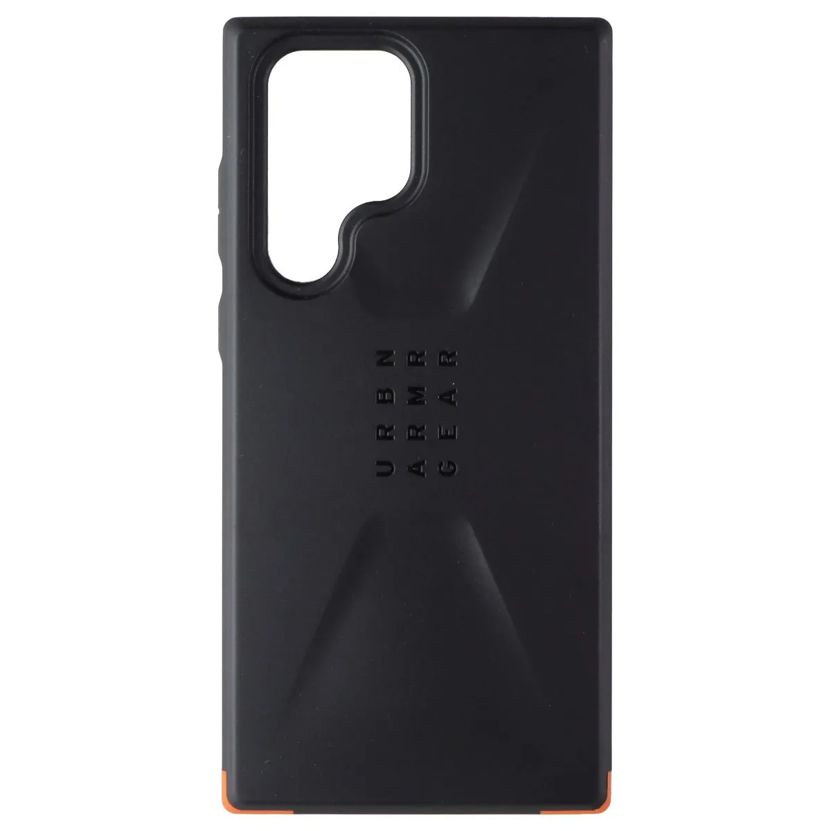 Urban Armor Gear Civilian Case for Samsung Galaxy S22 Ultra 5G - Black/Orange